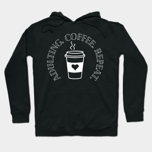 Adulting Coffee Repeat Hoodie